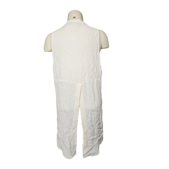 Black brand blouse with sequins and long split back. XL - Picture 3 of 4